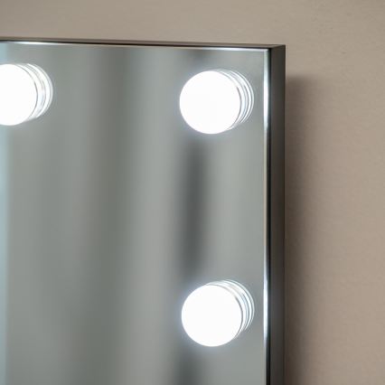 BRILAGI - Specchio da trucco dimmerabile a LED HOLLYWOOD LED/15W/230V CCT + 2x USB 60x50 cm nero