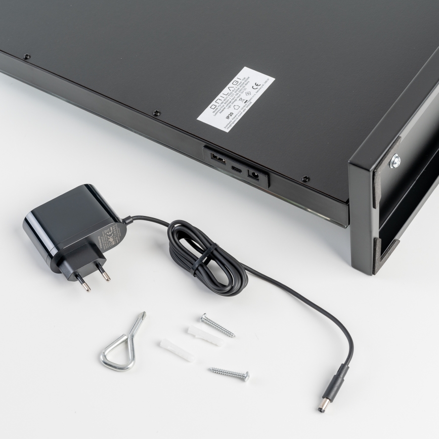 BRILAGI - Specchio da trucco dimmerabile a LED HOLLYWOOD LED/15W/230V CCT + 2x USB 60x50 cm nero