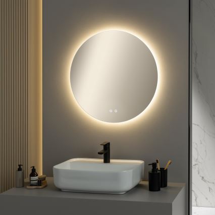 Brilagi - Specchio da bagno riscaldato a LED DEMI ECO LED/12W/230V Ø 60 cm IP44 CRI 90 dimmerabile + CCT
