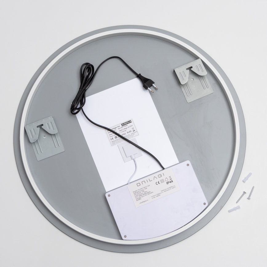 Brilagi - Specchio da bagno riscaldato a LED DEMI ECO LED/12W/230V Ø 60 cm IP44 CRI 90 dimmerabile + CCT