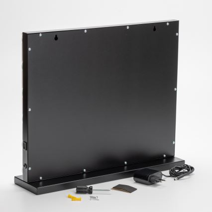 BRILAGI - Specchio trucco dimmerabile HOLLYWOOD LED/15W/230V CCT + USB nero
