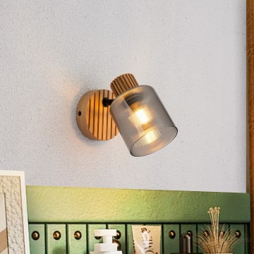 Brilagi - Spot da parete HYGGE 1xE14/15W/230V legno/fumé