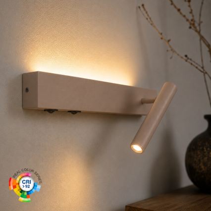 BRILAGI - Spot da parete LED ARLIX LED/3W/230V + LED/7W beige CRI 90