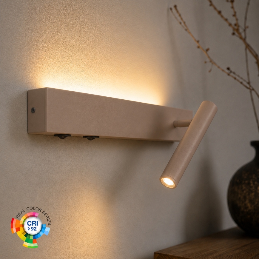 BRILAGI - Spot da parete LED ARLIX LED/3W/230V + LED/7W beige CRI 90
