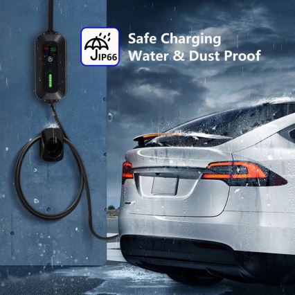 Brilagi - Stazione di ricarica per auto elettriche da viaggio FAST AC Tipo 2 16A/380V 11kW + spina 230V, 3,7kW 5m + custodia