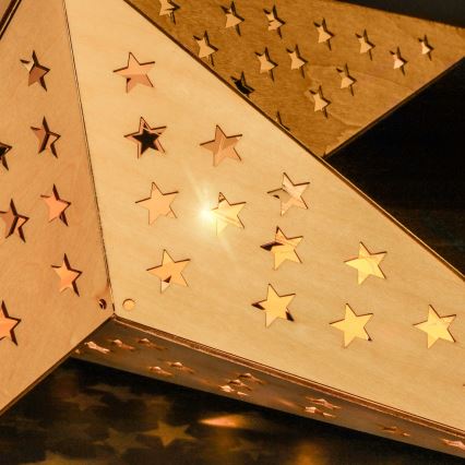 Brilagi - Stella natalizia a LED, 59x55 cm, alimentata da 2 batterie AA