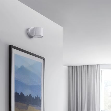Brilagi - Faretto da parete dimmerabile LED RGB+CCT STRIPY 1xGX53/14W/230V 2700-6500K Wi-Fi Tuya bianco
