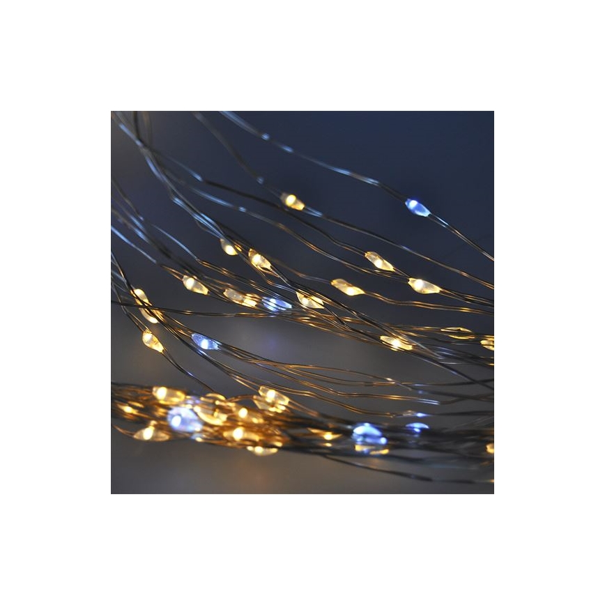 Brilagi - Tenda luminosa di Natale a LED 300xLED/8 funzioni/3xAA/USB 1,2m bianco caldo