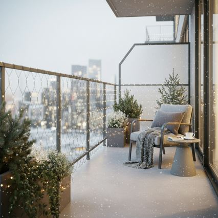 Brilagi - Tenda luminosa natalizia da esterno 160xLED 7x2m IP44 bianco caldo