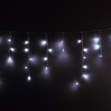 Brilagi - Tenda luminosa natalizia LED da esterno 200xLED/8 funzioni 13m IP44, bianco freddo, effetto stalattiti