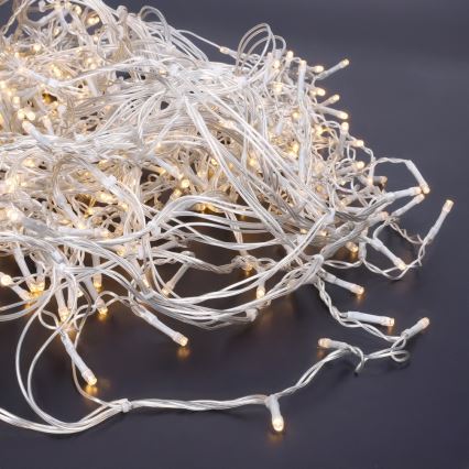 Brilagi - Tenda luminosa natalizia LED da esterno 360 LED/8 funzioni 14 m IP44 bianco caldo effetto stalattiti