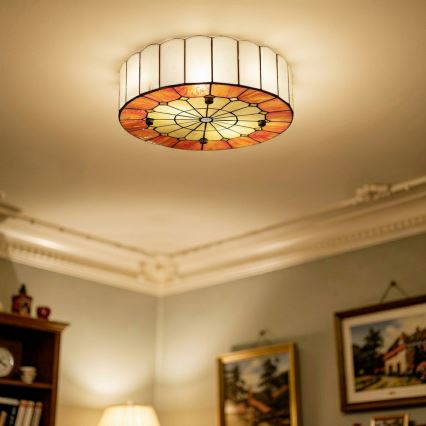 BRILAGI - Tiffany lampada da soffitto in vetro colorato SIENNA 2xE27/60W/230V Ø 40 cm