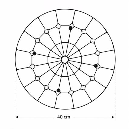 BRILAGI - Tiffany lampada da soffitto in vetro colorato SIENNA 2xE27/60W/230V Ø 40 cm