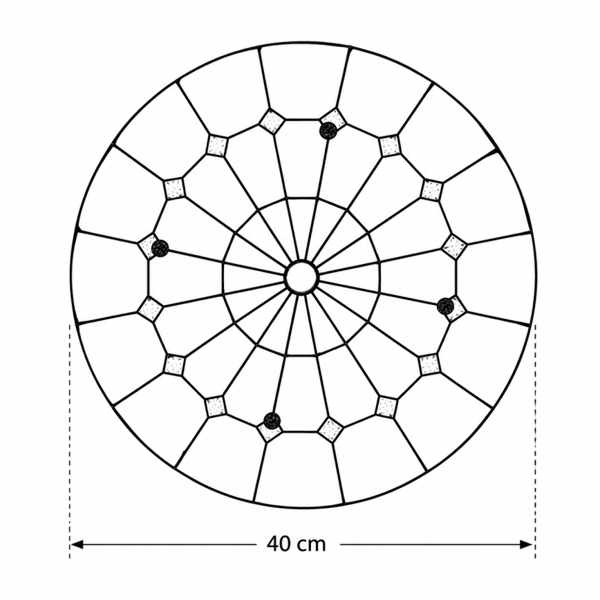 BRILAGI - Tiffany lampada da soffitto in vetro colorato SIENNA 2xE27/60W/230V Ø 40 cm