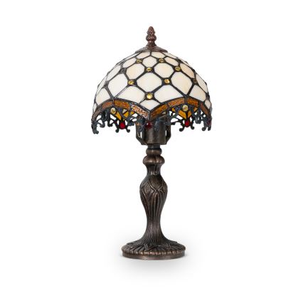 BRILAGI - Tiffany lampada da tavolo a vetri colorati IVORY 1xE27/60W/230V