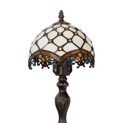 BRILAGI - Tiffany lampada da tavolo a vetri colorati IVORY 1xE27/60W/230V