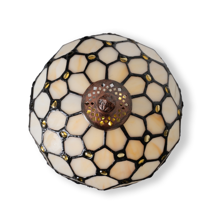 BRILAGI - Tiffany lampada da tavolo a vetri colorati IVORY 1xE27/60W/230V