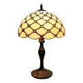 BRILAGI - Tiffany lampada da tavolo in vetro IVORY SMOOTH 1xE27/60W/230V