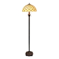 BRILAGI - Tiffany lampada da terra in vetro colorato IVORY SMOOTH 2xE27/60W/230V