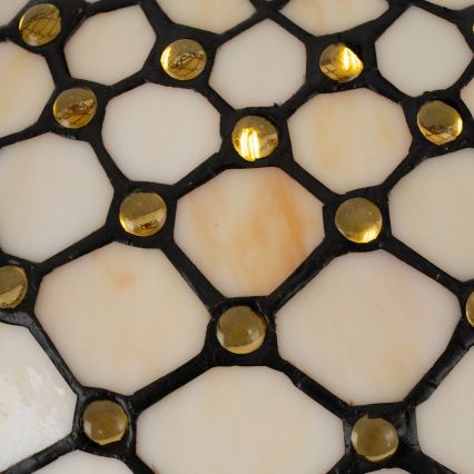 BRILAGI - Tiffany, lampadario in vetro colorato con catena IVORY 1xE27/60W/230V Ø 40 cm