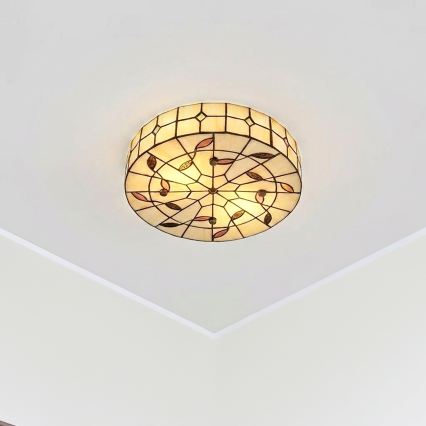 BRILAGI - Tiffany plafoniera a vetri colorati FOLIA 2xE27/60W/230V Ø 40 cm