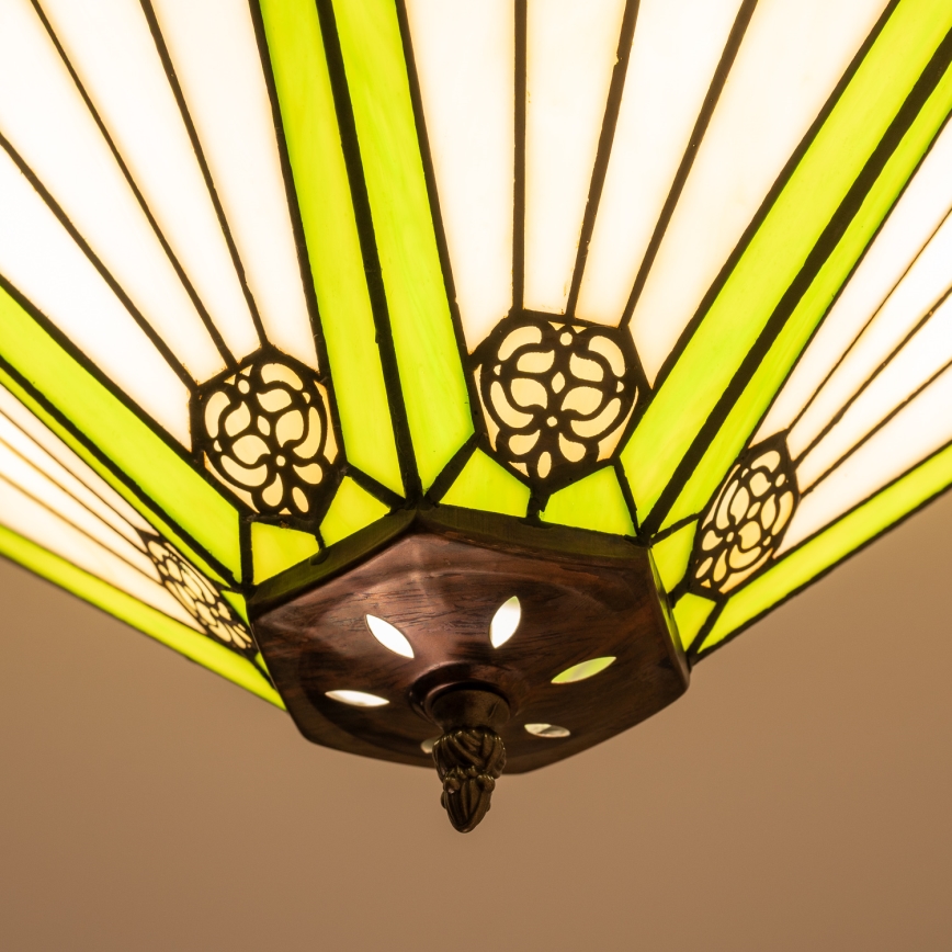 BRILAGI - Tiffany plafoniera in vetro colorato EMERALD 2xE27/60W/230V Ø 40 cm