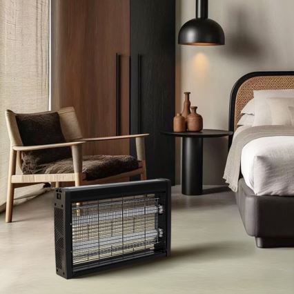 Brilagi - Trappola elettrica per insetti 2xUV/10W/230V 60 m2 nera