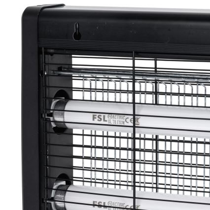 Brilagi - Trappola elettrica per insetti 2xUV/18W/230V 100 m2 nera