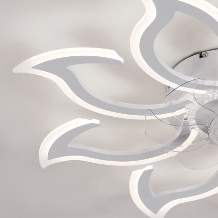 Brilagi - Ventilatore da soffitto LED dimmerabile LED/44W/230V Ø 90 cm bianco + telecomando