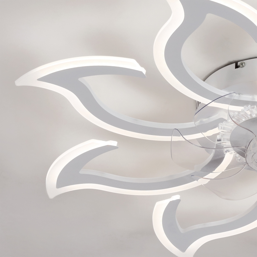 Brilagi - Ventilatore da soffitto LED dimmerabile LED/44W/230V Ø 90 cm bianco + telecomando