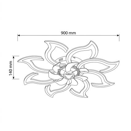 Brilagi - Ventilatore da soffitto LED dimmerabile LED/44W/230V Ø 90 cm bianco + telecomando