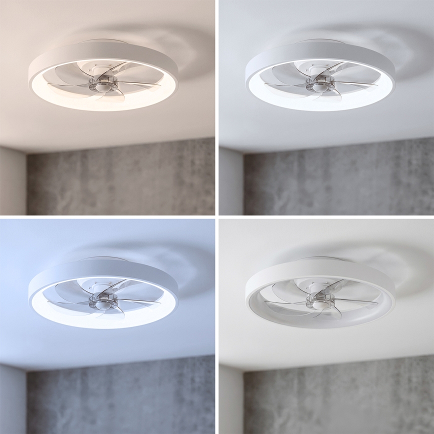Brilagi - Ventilatore da soffitto LED dimmerabile LED/34W/230V 3000-6500K Ø 50 cm bianco + telecomando