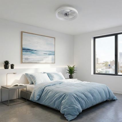 Brilagi - Ventilatore da soffitto LED dimmerabile LED/34W/230V 3000-6500K Ø 50 cm bianco + telecomando