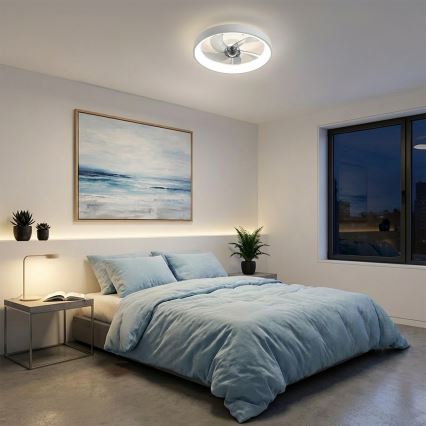 Brilagi - Ventilatore da soffitto LED dimmerabile LED/34W/230V 3000-6500K Ø 50 cm bianco + telecomando