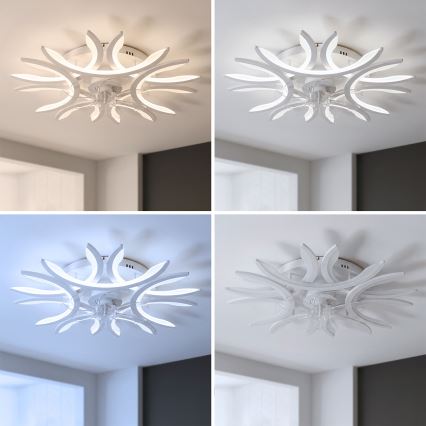 Brilagi - Ventilatore da soffitto dimmerabile LED/70W/230V 3000-6500K Ø 76 cm bianco + telecomando