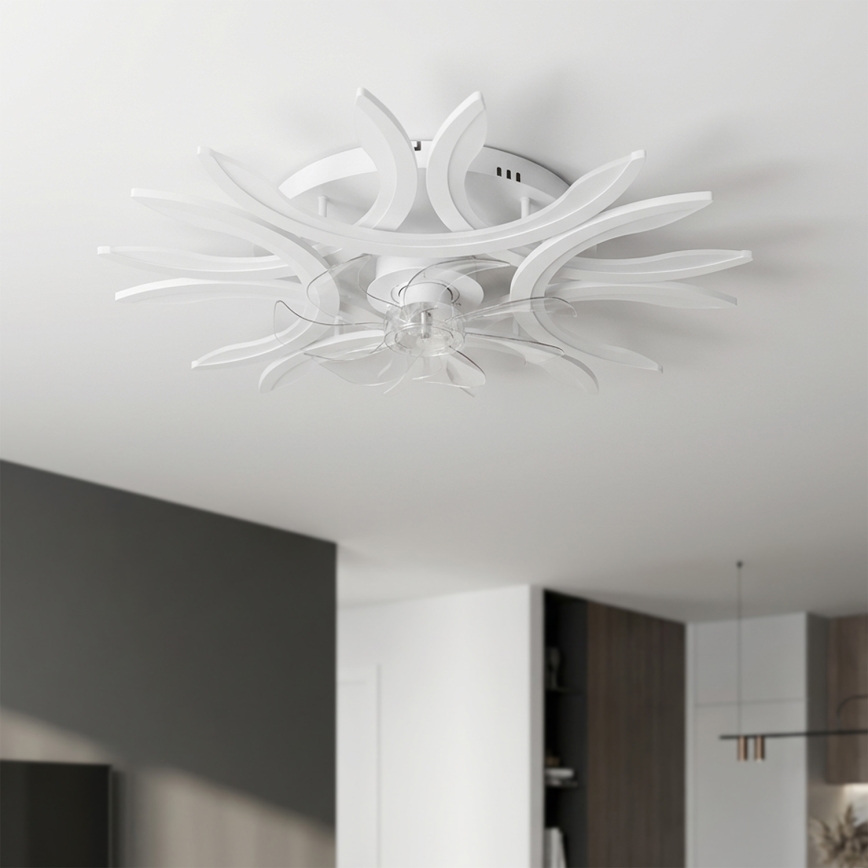 Brilagi - Ventilatore da soffitto dimmerabile LED/70W/230V 3000-6500K Ø 76 cm bianco + telecomando