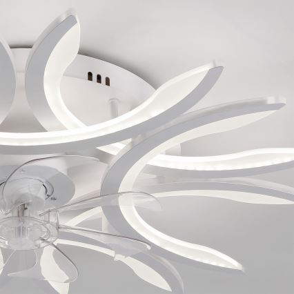 Brilagi - Ventilatore da soffitto dimmerabile LED/70W/230V 3000-6500K Ø 76 cm bianco + telecomando