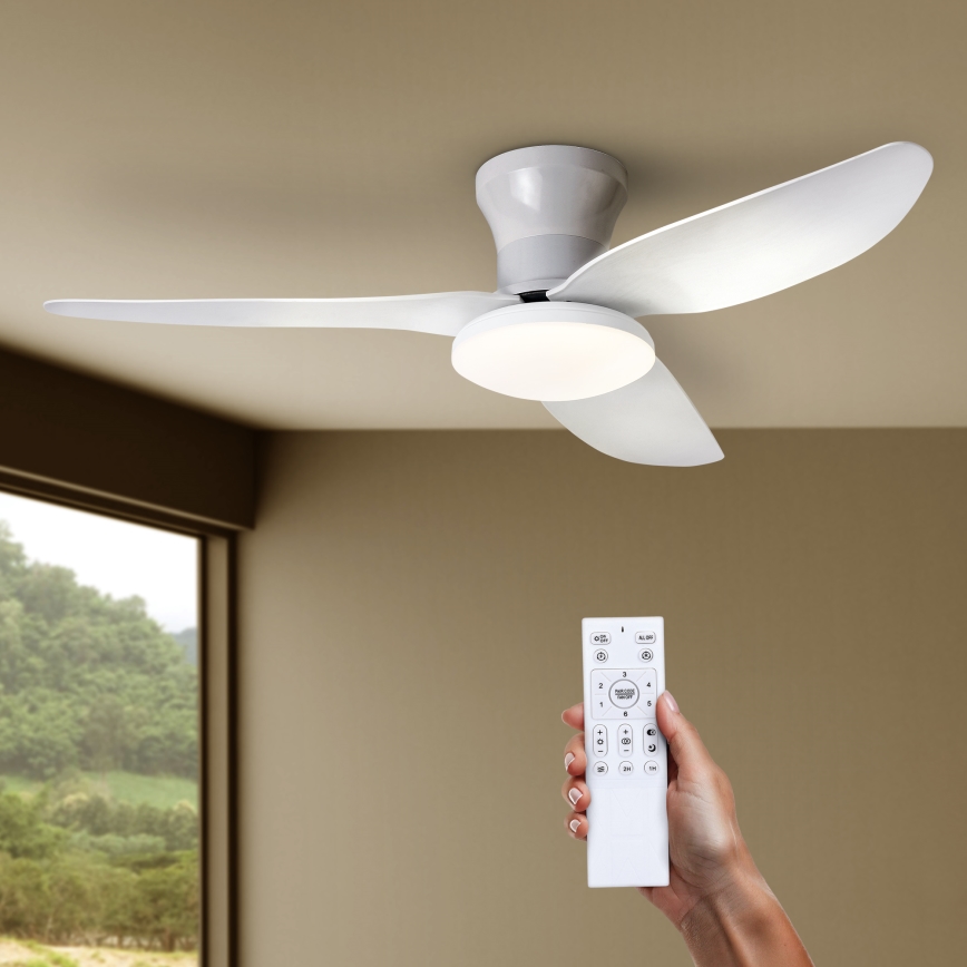 Brilagi - Ventilatore da soffitto dimmerabile a LED/30W/230V 3000-6500K bianco + telecomando