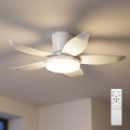 Brilagi - Ventilatore da soffitto dimmerabile a LED 32W/230V Ø 95 cm bianco + telecomando