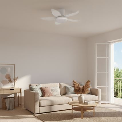 Brilagi - Ventilatore da soffitto dimmerabile a LED 32W/230V Ø 95 cm bianco + telecomando