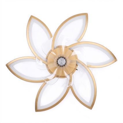 Brilagi - Ventilatore da soffitto dimmerabile LED/34W/230V Ø 78 cm, finitura dorata + telecomando
