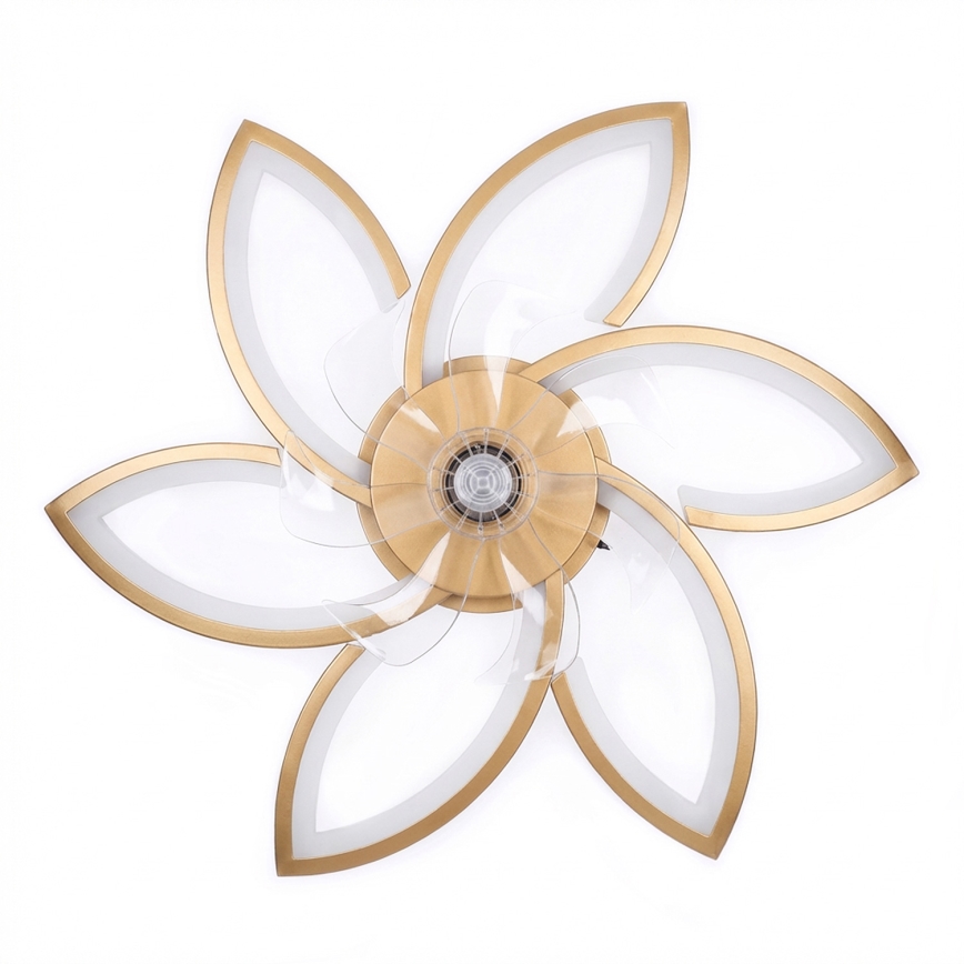 Brilagi - Ventilatore da soffitto dimmerabile LED/34W/230V Ø 78 cm, finitura dorata + telecomando