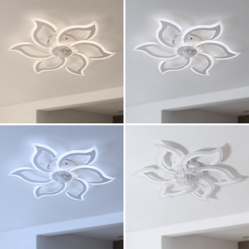 Brilagi - Ventilatore da soffitto dimmerabile LED/34W/230V ø 83 cm bianco + telecomando