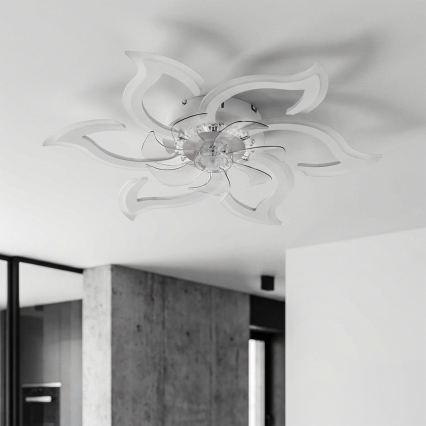 Brilagi - Ventilatore da soffitto dimmerabile LED/34W/230V ø 83 cm bianco + telecomando