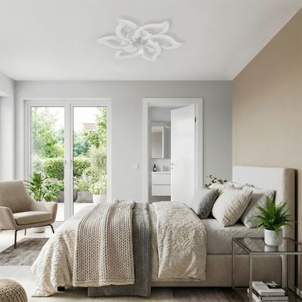 Brilagi - Ventilatore da soffitto dimmerabile LED/34W/230V ø 83 cm bianco + telecomando