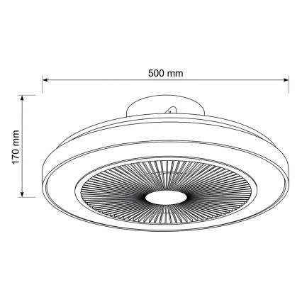 Brilagi - Ventilatore da soffitto dimmerabile LED/38W/230V 50 cm bianco/marrone + telecomando