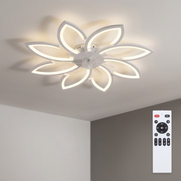 Brilagi - Ventilatore da soffitto dimmerabile a LED 43W/230V Ø 90 cm bianco + telecomando