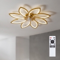 Brilagi - Ventilatore da soffitto dimmerabile a LED 43W/230V Ø 90 cm, finitura oro + telecomando