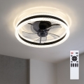 Brilagi - Ventilatore da soffitto dimmerabile a LED 62W/230V Ø 50 cm nero + telecomando