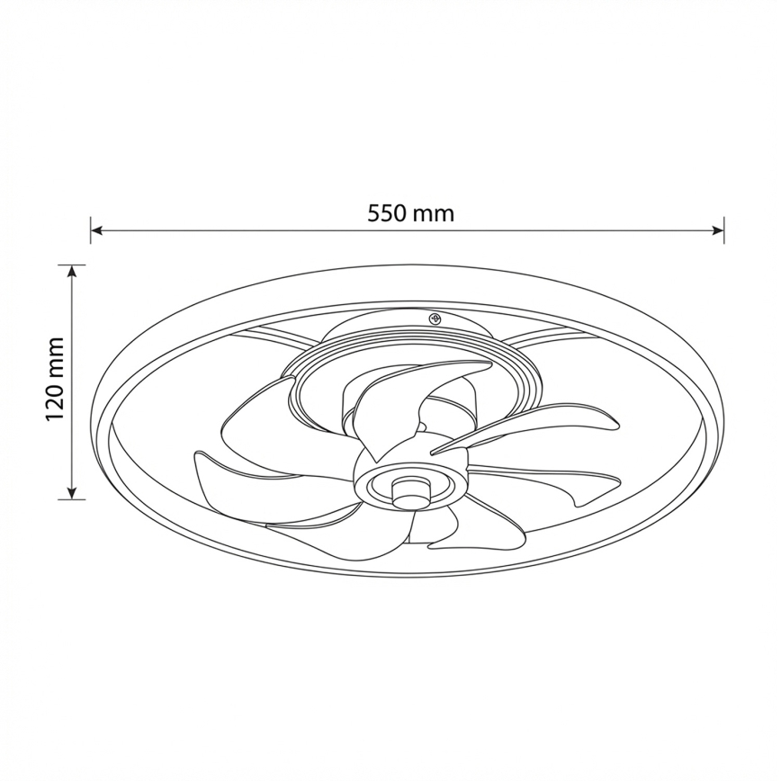 Brilagi - Ventilatore da soffitto dimmerabile LED/66W/230V 55 cm bianco/oro + telecomando